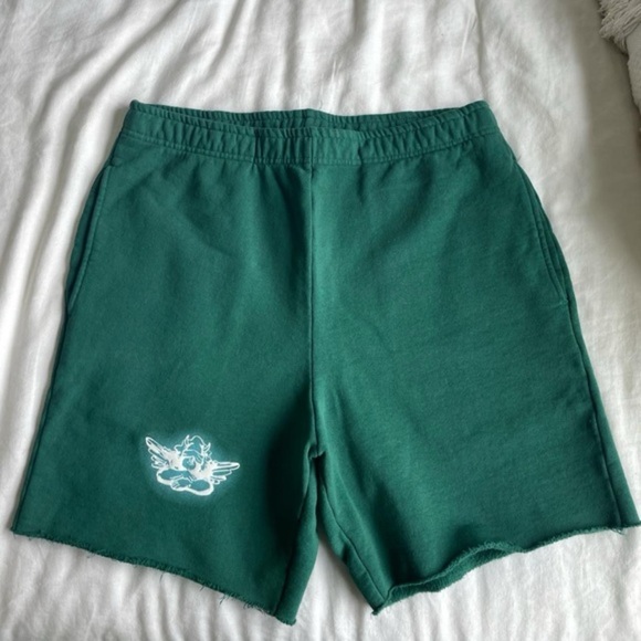 Viral Rare Boys Lie from Pacsun Deadstock Green Sweatshorts Sweat Shorts - Picture 2 of 3